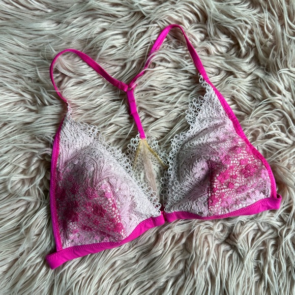 Victoria’s Secret Hot Pink & Nude Body By Victoria Racerback Bralette Small - Picture 1 of 10